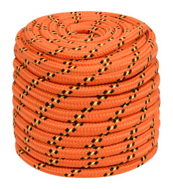 Corde de bateau Orange 16 mm 100 m Polypropylène