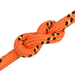 Corde de bateau Orange 16 mm 100 m Polypropylène