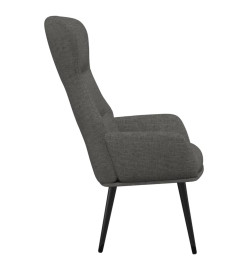 Chaise de relaxation Gris foncé Tissu