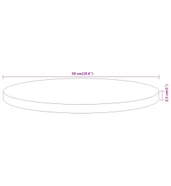 Dessus de table Ø50x2,5 cm rond bois massif d'acacia