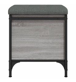 Banc de rangement sonoma gris 42x42x45 cm bois d'ingénierie