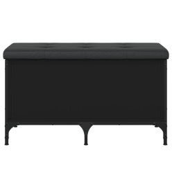 Banc de rangement noir 82x42x45 cm bois d'ingénierie