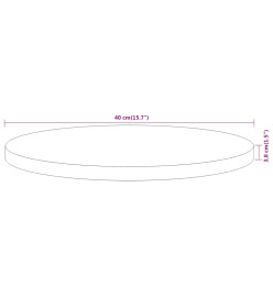 Dessus de table Ø40x3,8 cm rond bois massif d'acacia