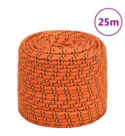 Corde de bateau Orange 8 mm 25 m Polypropylène