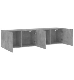 Meubles TV muraux 2 pcs gris béton 80x30x41 cm