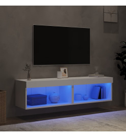 Meubles TV avec lumières LED 2 pcs blanc 60x30x30 cm