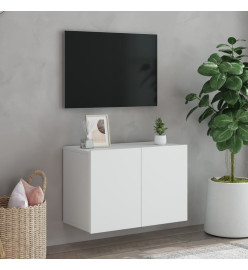 Meuble TV mural blanc 60x30x41 cm