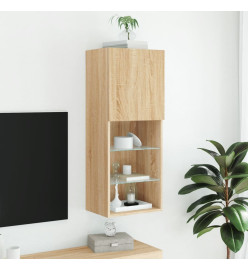 Meuble TV avec lumières LED chêne sonoma 40,5x30x102 cm