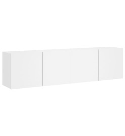 Meubles TV muraux 2 pcs blanc 80x30x41 cm