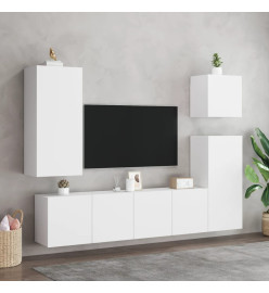 Meubles TV muraux 2 pcs blanc 80x30x41 cm