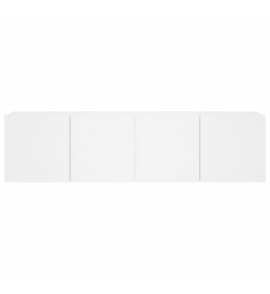 Meubles TV muraux 2 pcs blanc 80x30x41 cm