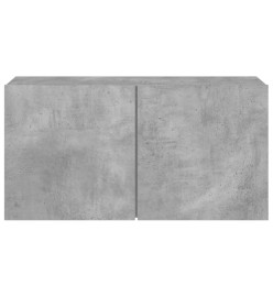 Meuble TV mural gris béton 80x30x41 cm