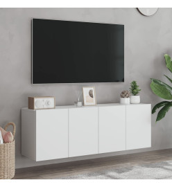 Meubles TV muraux 2 pcs blanc 60x30x41 cm