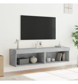 Meubles TV avec lumières LED 2 pcs gris béton 60x30x30 cm