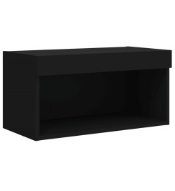 Meuble TV avec lumières LED noir 60x30x30 cm