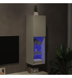 Meuble TV avec lumières LED blanc 30,5x30x102 cm