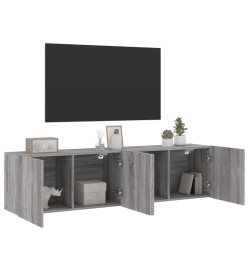 Meubles TV muraux 2 pcs sonoma gris 80x30x41 cm