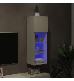 Meuble TV avec lumières LED blanc 30,5x30x90 cm