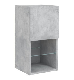 Meubles TV avec lumières LED 2 pcs gris béton 30,5x30x60 cm