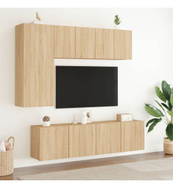 Meubles TV muraux 2 pcs chêne sonoma 60x30x41 cm