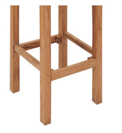 Tabourets de bar lot de 4 bois de teck massif