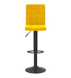 Tabourets de bar lot de 2 jaune moutarde velours