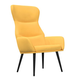 Chaise de relaxation Jaune moutarde Tissu