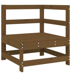Salon de jardin 6 pcs Marron miel Bois de pin massif