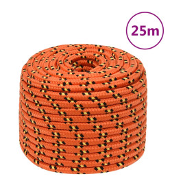 Corde de bateau Orange 12 mm 25 m Polypropylène