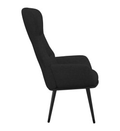 Chaise de relaxation Noir Tissu