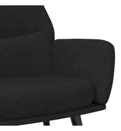 Chaise de relaxation Noir Tissu