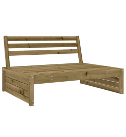 Canapé central de jardin 120x80 cm bois de pin imprégné