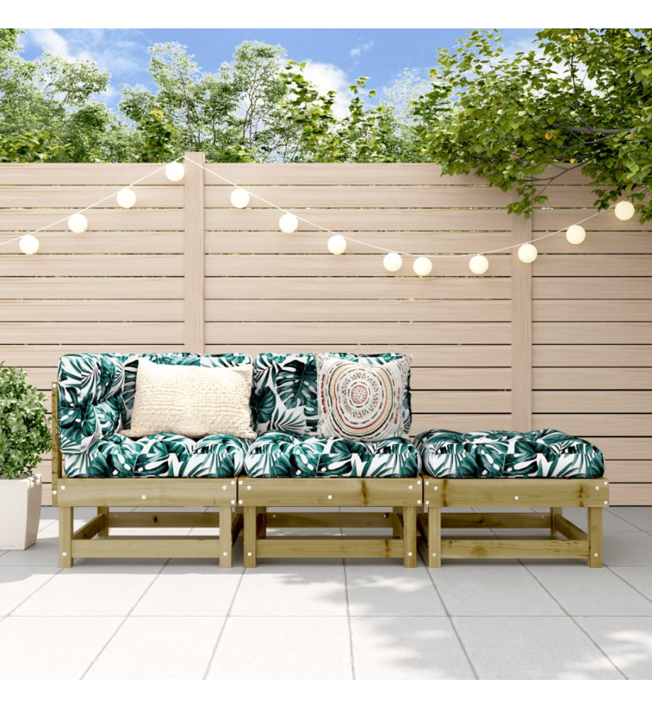 Salon de jardin 3 pcs bois de pin imprégné Salon de jardin 3 pcs bois de pin imprégné