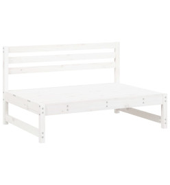 Salon de jardin 6 pcs Blanc Bois de pin massif