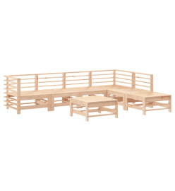 Salon de jardin 7 pcs Bois de pin massif