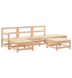 Salon de jardin 6 pcs Bois de pin massif