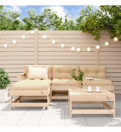 Salon de jardin 5 pcs bois massif de pin