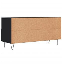 Meuble TV noir 102x36x50 cm bois d'ingénierie