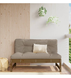 Canapé central de jardin marron miel 120x80 cm bois pin massif