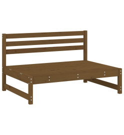 Canapé central de jardin marron miel 120x80 cm bois pin massif