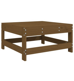 Salon de jardin 5 pcs marron miel bois de pin massif