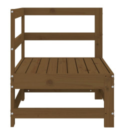 Canapé d'angle de jardin marron miel bois de pin solide
