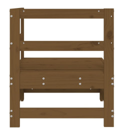 Canapé d'angle de jardin marron miel bois de pin solide