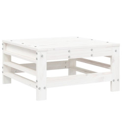Salon de jardin 7 pcs Blanc Bois de pin massif