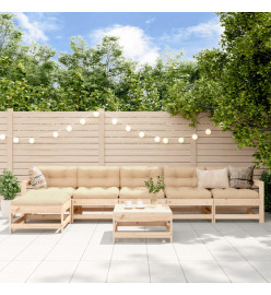 Salon de jardin 7 pcs Bois de pin massif