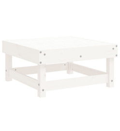 Salon de jardin 7 pcs Blanc Bois de pin massif