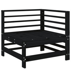 Salon de jardin 8 pcs Noir Bois de pin massif