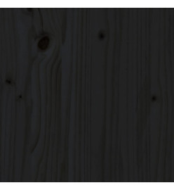 Salon de jardin 8 pcs Noir Bois de pin massif