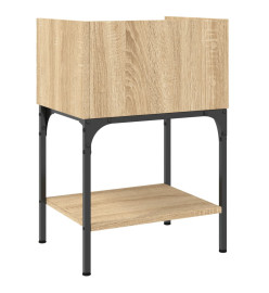 Table de chevet chêne sonoma 40,5x31x60 cm bois d'ingénierie