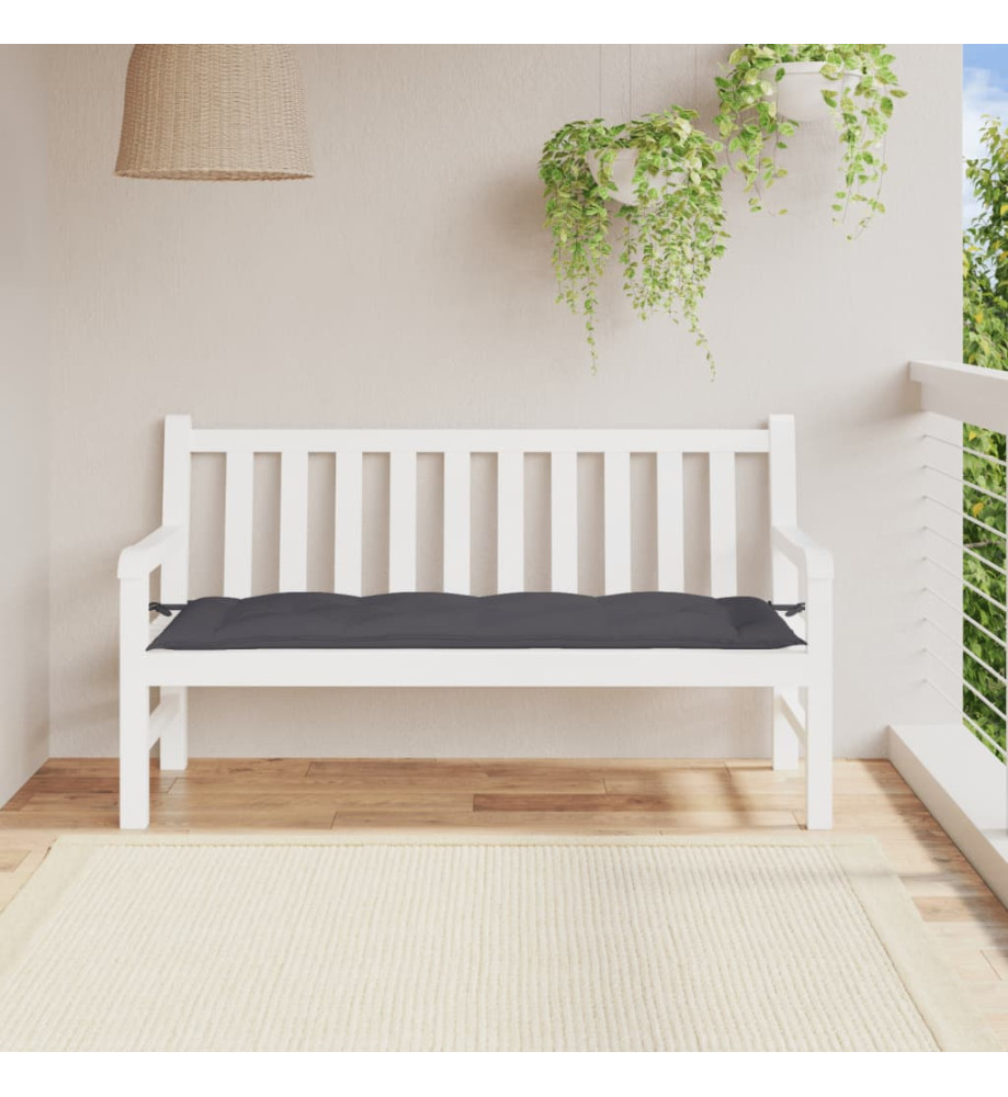 Coussin de banc de jardin anthracite 150x50x7 cm tissu oxford Coussin de banc de jardin anthracite 150x50x7 cm tissu oxford